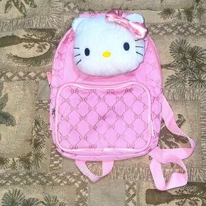 💖 Vintage hello kitty backpack pink backpack plush backpack Sanrio backpack